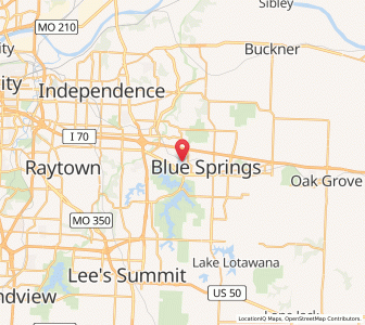 Map of Lake Tapawingo, Missouri