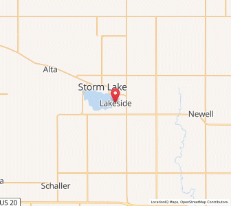 Map of Lakeside, Iowa
