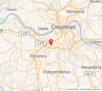 Map of Lakeside Park, Kentucky