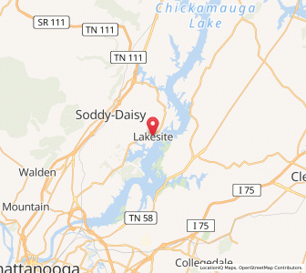 Map of Lakesite, Tennessee