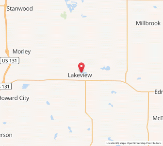 Map of Lakeview, Michigan