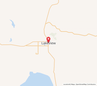 Map of Lakeview, Oregon
