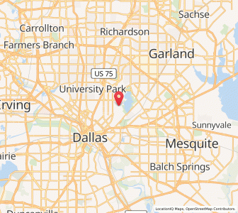 Map of Lakewood, Texas