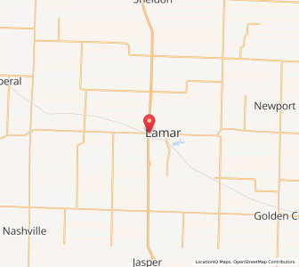 Map of Lamar Heights, Missouri