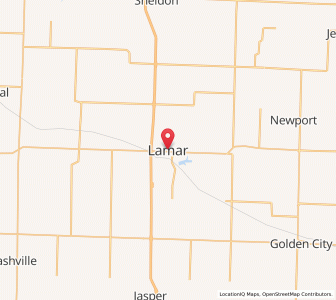 Map of Lamar, Missouri