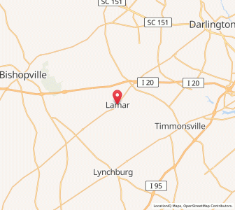 Map of Lamar, South Carolina