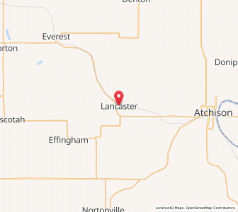 Map of Lancaster, Kansas