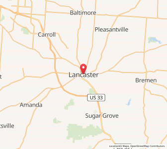Map of Lancaster, Ohio