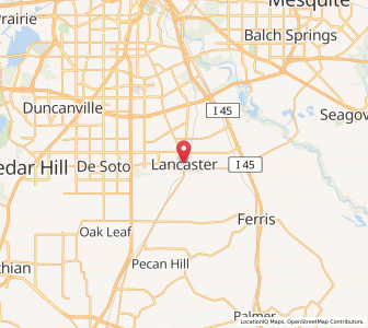 Map of Lancaster, Texas