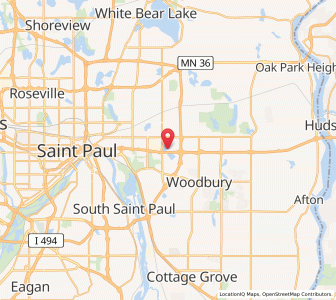 Map of Landfall, Minnesota