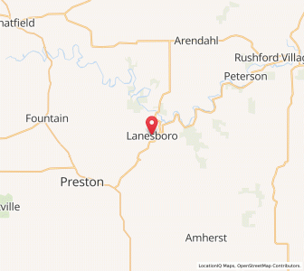 Map of Lanesboro, Minnesota