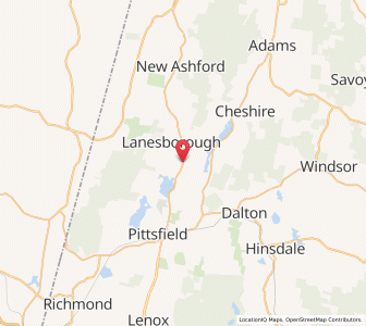 Map of Lanesborough, Massachusetts