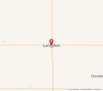 Map of Langdon, North Dakota