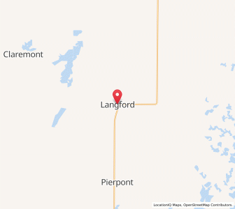 Map of Langford, South Dakota