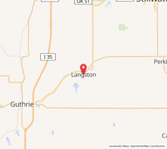 Map of Langston, Oklahoma