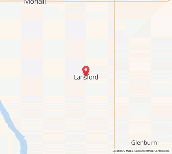 Map of Lansford, North Dakota