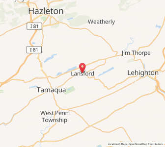 Map of Lansford, Pennsylvania