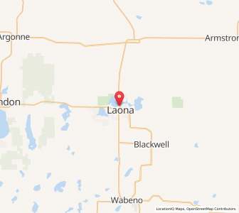 Map of Laona, Wisconsin