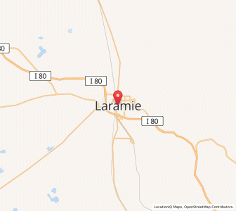 Map of Laramie, Wyoming