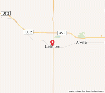 Map of Larimore, North Dakota