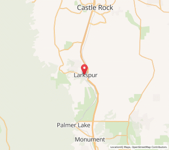 Map of Larkspur, Colorado