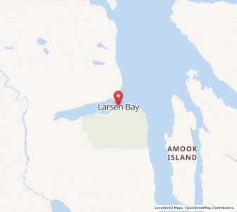 Map of Larsen Bay, Alaska
