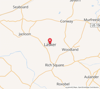 Map of Lasker, North Carolina