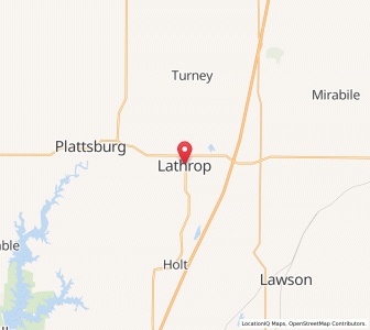Map of Lathrop, Missouri