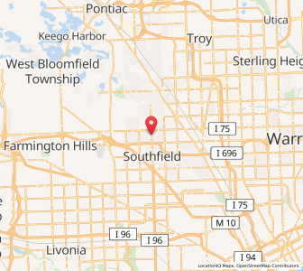 Map of Lathrup Village, Michigan