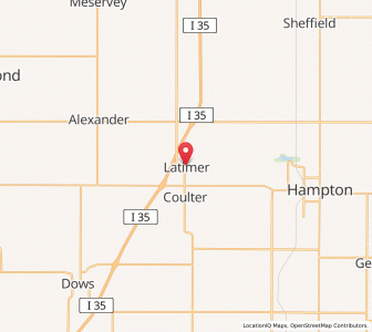 Map of Latimer, Iowa