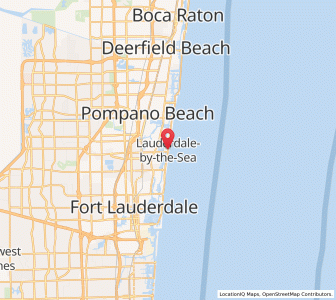 Map of Lauderdale-by-the-Sea, Florida