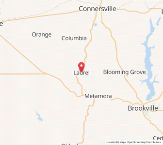 Map of Laurel, Indiana