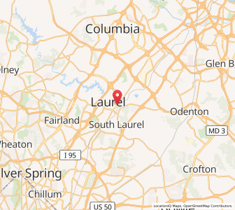 Map of Laurel, Maryland