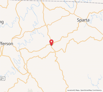 Map of Laurel Springs, North Carolina