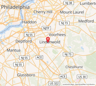 Map of Laurel Springs, New Jersey