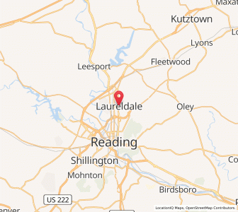 Map of Laureldale, Pennsylvania