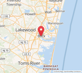 Map of Laurelton, New Jersey