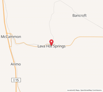 Map of Lava Hot Springs, Idaho