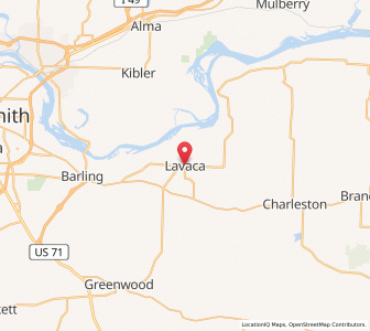 Map of Lavaca, Arkansas