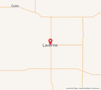 Map of Laverne, Oklahoma