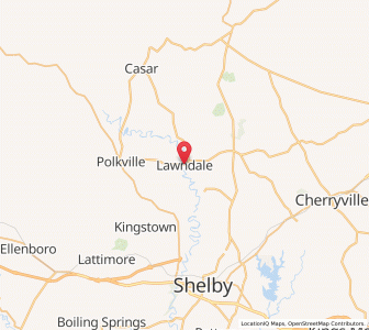 Map of Lawndale, North Carolina