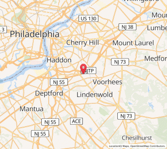 Map of Lawnside, New Jersey