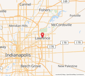 Map of Lawrence, Indiana
