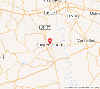 Map of Lawrenceburg, Kentucky