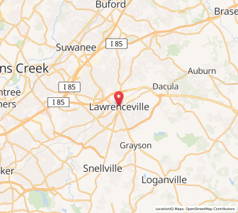 Map of Lawrenceville, Georgia