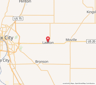 Map of Lawton, Iowa
