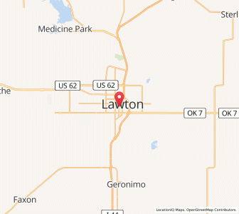 Map of Lawton, Oklahoma