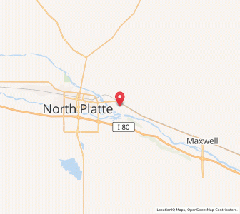 Map of North Platte Regional Airport Lee Bird Field - LBF, Nebraska