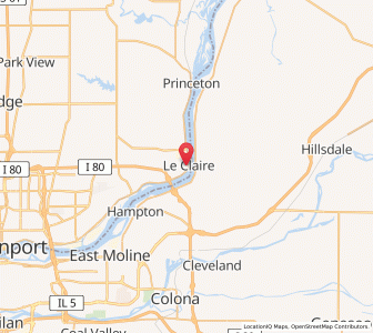 Map of Le Claire, Iowa
