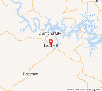 Map of Lead Hill, Arkansas